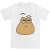 Confused Pou My Pet Alien Men Women T Shirt Anime Game The Maw Merchandise Vintage Tees T-Shirt Cotton Plus Size Clothing