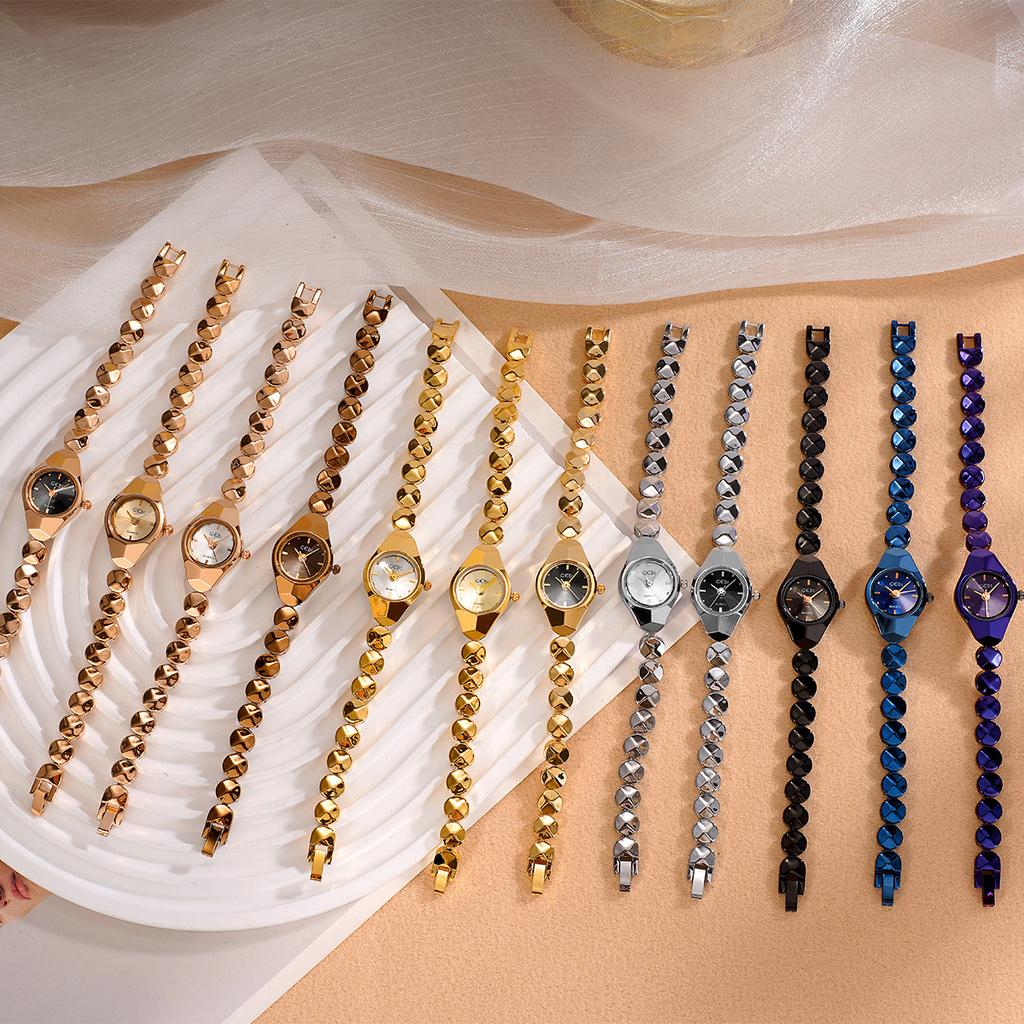 Exquisite Small Round Dial Fashion High-End Versatile Bracelet Watch Waterproof Ladies Quartz Watch