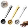 TVETE Coffee Measuring Spoon, Stainless Steel with Clip, Kitchen Tool for Measuring Coffee Beans [3-Pack]