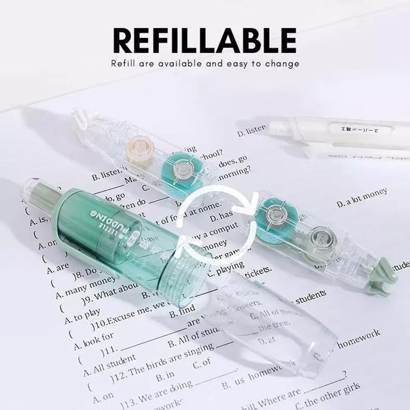 Cartoon Press-On Dot Glue Office Ledger Supplies Stationery Roller Glue Tape Student Study Exam Pen Style