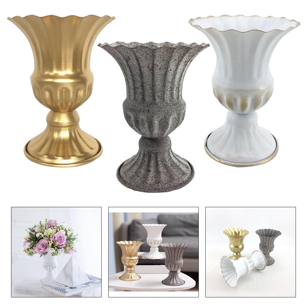 Vintage Metal Statue Vase Plant Pot Planter Flower Vase Table Dried Flower Home Centerpieces for Wedding,Party,Office Decor