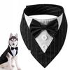 Bow Tie Suit For Dog Cat Universal Velcro Elegant Outfit Size M