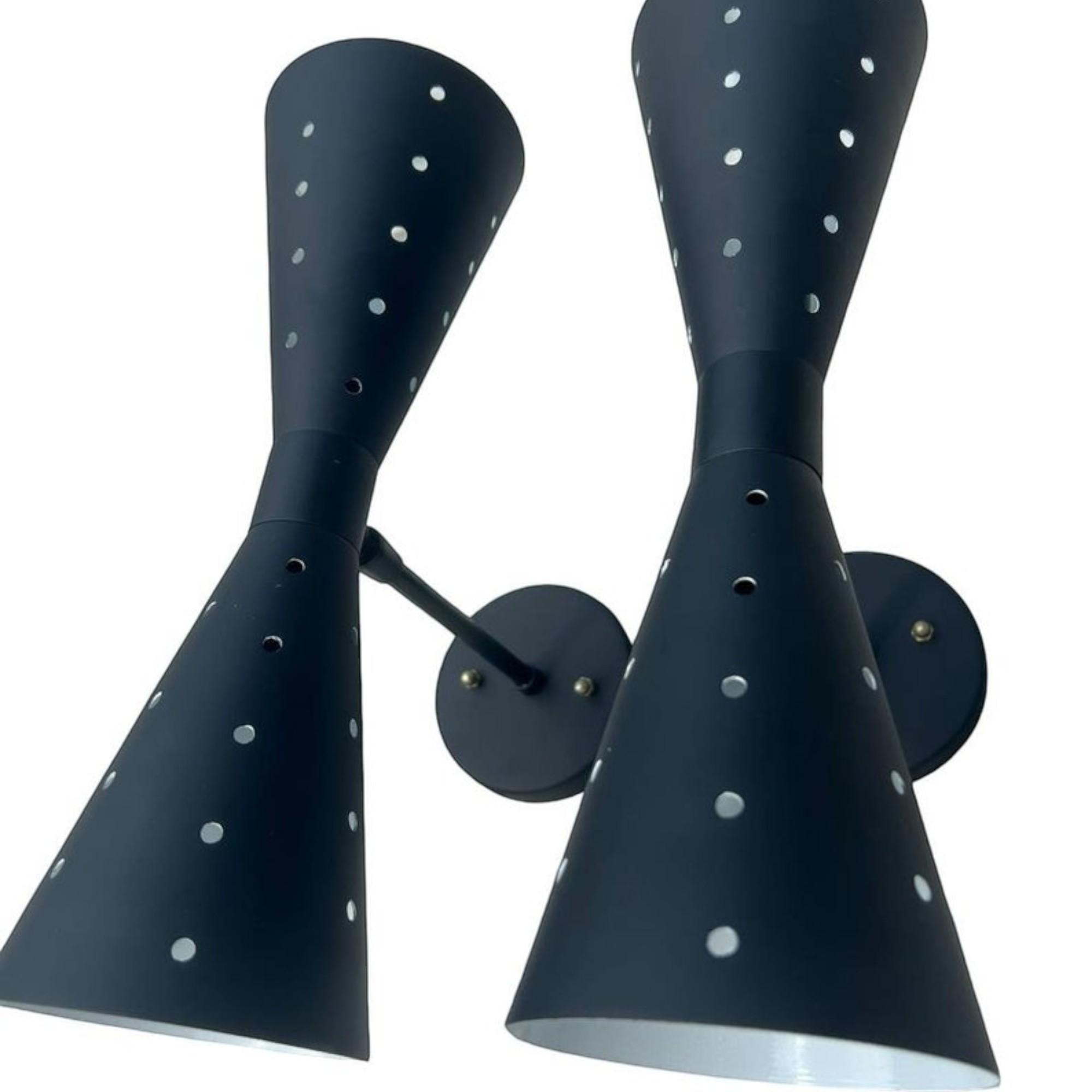 

Современная атомная бабочка в стиле середины века, двухконусная черная настенная лампа-бра с вилкой