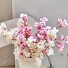 Artificial Peach Blossom Realistic Fake Silk Flower Stem Home Office Wedding Party Faux Flower Table Centerpiece Decoration