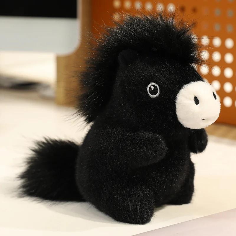 New Pretty Baby Horse Plush Toys Soft Stuffed Chubby Little Horse Doll Cute Palm Pets Desktop Decor 2026 New Year Mascot