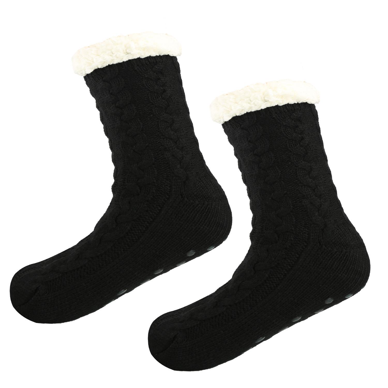 

Fleece Non-slip Floor Socks Thickened Encrypted Floor Socks Non-slip Warm Sleeping Indoor Home Socks One Size