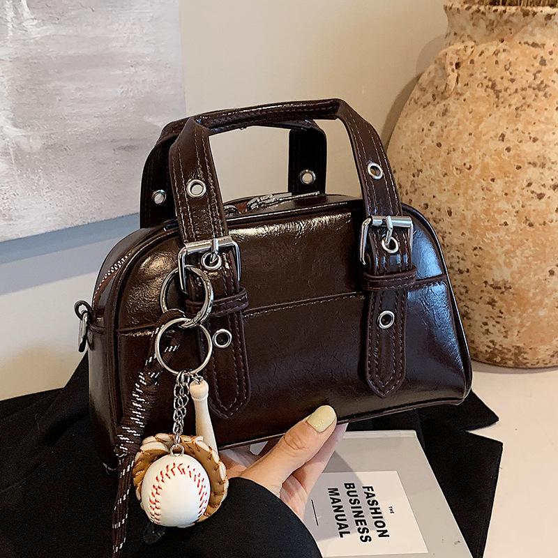 Cool Locomotive Style Niche Design Bag Versatile Personality Shoulder Messenger Bag Woman