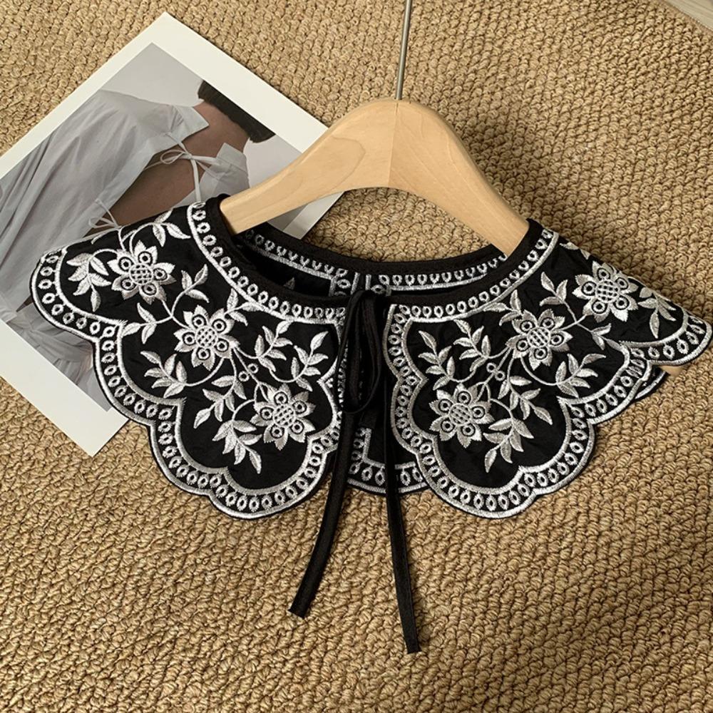 Mesh Crochet Shawl Detachable Collar Sweet Blouse Shoulders Fake Collar  Spring