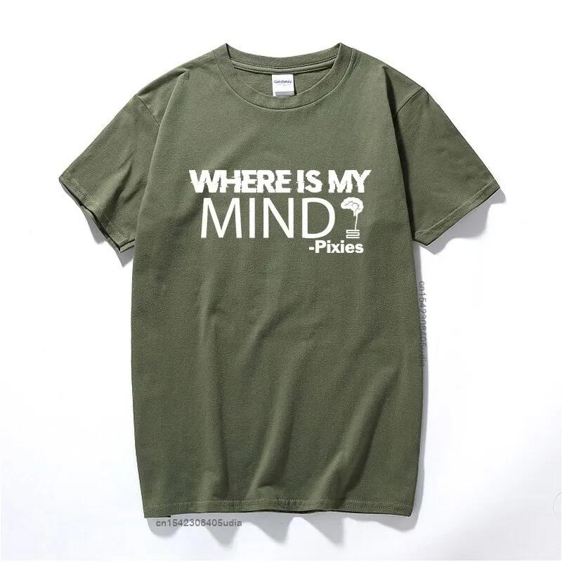 

Pixies Where Is My Mind T-Shirt Music Song Rock Band Festival Tour Unisex Tee New Summer Top Cotton T Shirt Men Euro Size M