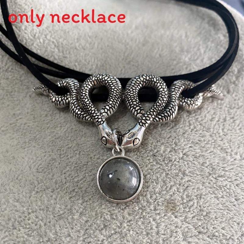 Snake Pendant Necklace Alloy Gothic Style Jewelry For Women And Men