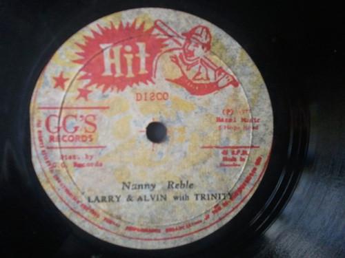 

12inch Record LARRY ALVIN Nanny Rebel NONE Hit 1977 Jamaica Reggae Ska Dub Used