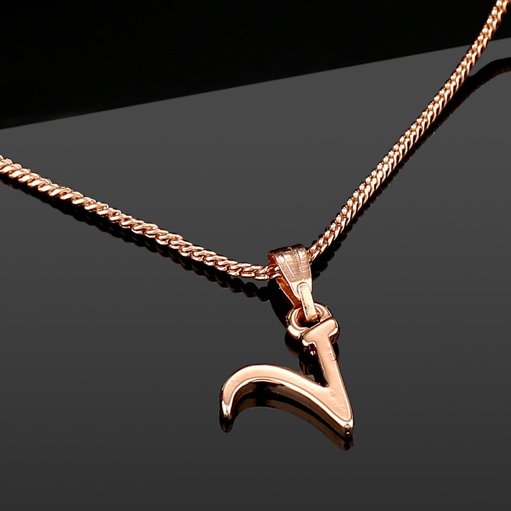 

Estele Valentine gift - Подвеска Intital V Letter с покрытием из розового золота для женщин