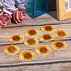 20pcs Yellow Sunflower Pattern Sunflower Embroidered Patch Sew On Patch  Clothes Decoration