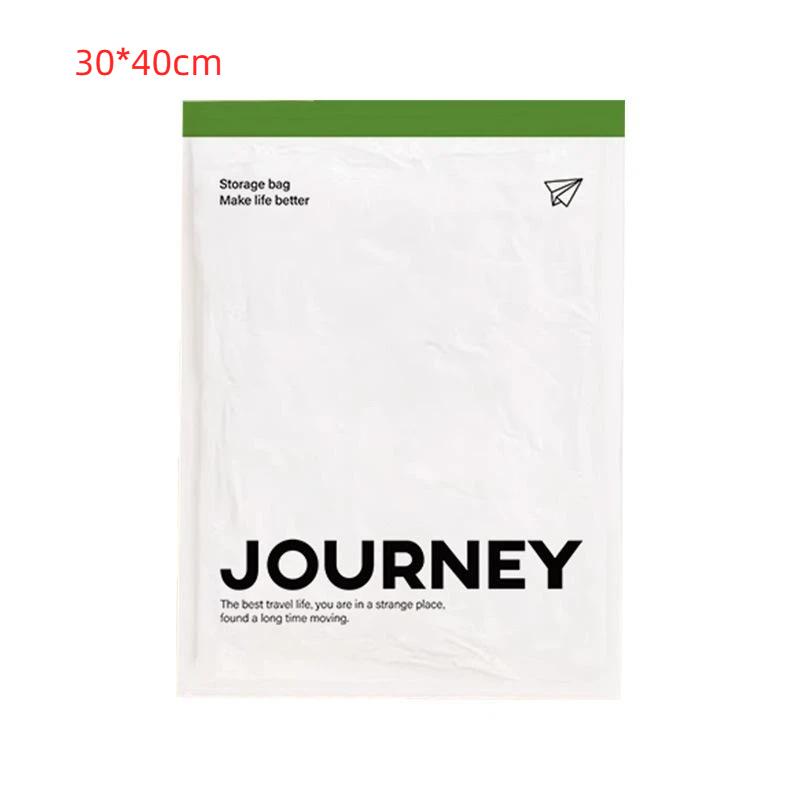 2Pcs Vacuum Storage Bags, Hand-Rolled Travel Vacuum Storage Bags For Towels, Socks, Clothes, More , No Pump Needed