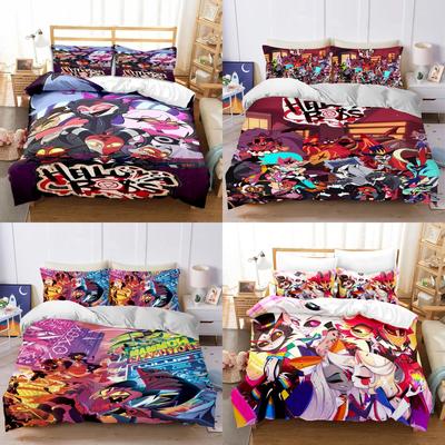 Cartoon H-Helluva-Boss Beddengoedset Anime Dekbedovertrekset Zacht Eenpersoons Tweepersoons Woondecoratie Verjaardagscadeau Vier Seizoenen Woondecoratie