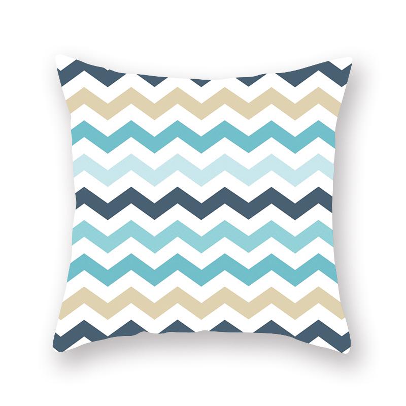 

Новый Цвет Стрелка Геометрический Чай Синий Чехлы Для Подушек Наволочка Для Дома Гостиная Диван Стул Украшение Наволочка 40X40CM