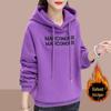Plus Size Fluffy Hooded Sweatshirt for Women - Thick, Loose, Slimming Korean Style Autumn/Winter Fashion Outerwear