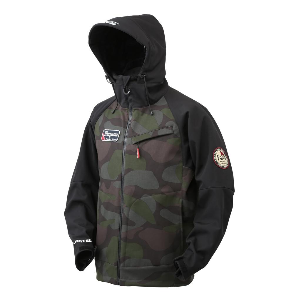mazume Wind Cut Jacket Double Tone Black x Camo L MZFW-755-03