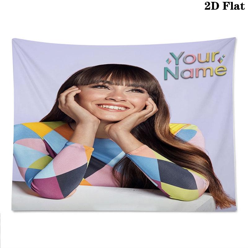 Aitana Custom Name Wall Tapestry Aesthetic Wall Hanging Printed Fabric Blanket Decorative Tapestries for Bedroom Living Room Home Decor