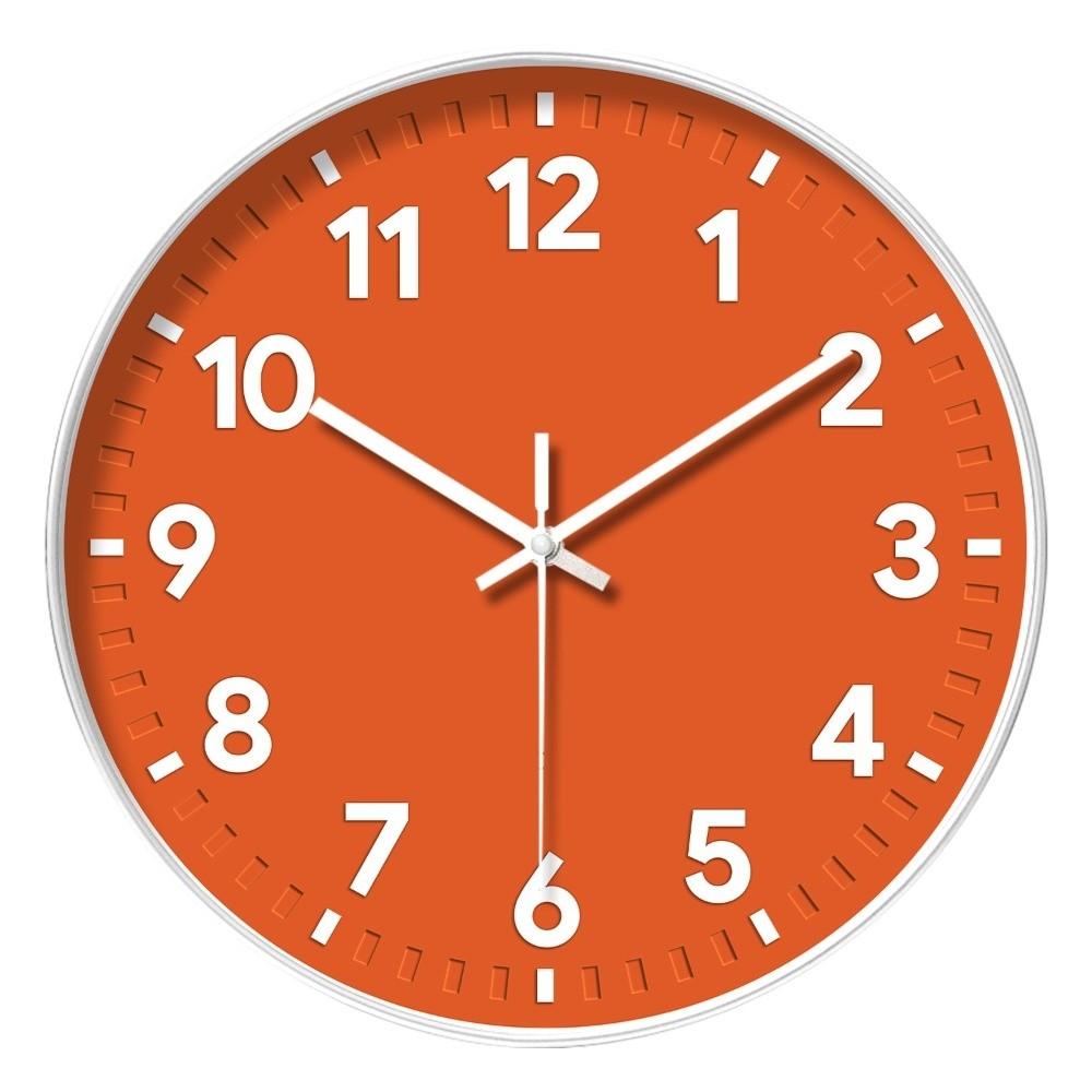 Silent Quartz Wall Clock Round Mute Clock Living Room Decoration Digital Clock  Cafe
