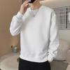 Men's Trendy White Knitted Waffle Sweatshirt - Spring/Fall Jacquard Jacket, Unisex Hong Kong Style.