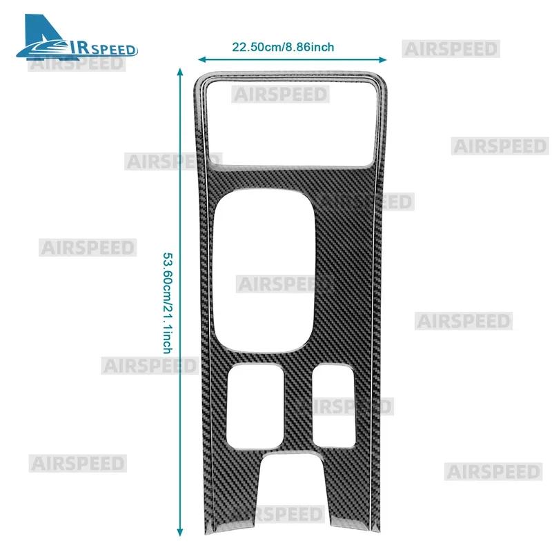 Real Soft Carbon Fiber Trim Sticker LHD RHD For Mitsubishi Outlander 2017 2018 Car Gear Shift Panel Interior
