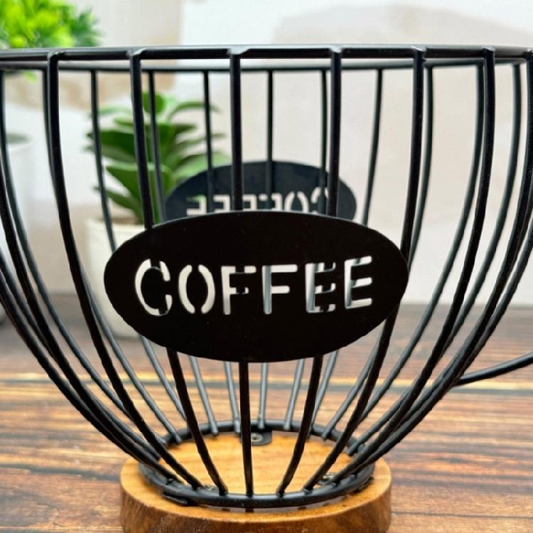 Large Capacity Coffee Pods Organizer Holder for Kitchen Countertop Convenient Fruit Basket Stylish Candy Storage Rack