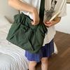 Korean Drawstring Tote Bag Large Capacity Work Handbag Trendy Wrinkled Shoulder Bag  Daily