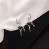 New Design Metal Cross Star Earrings Sweet Cool Black Zircon Heart Earrings for Women Young Girl Trend Personality Jewelry