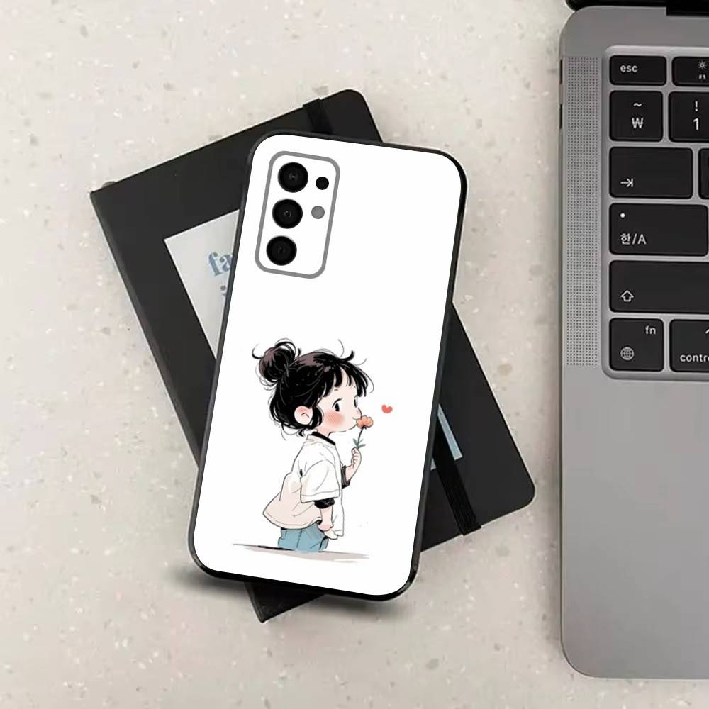 

Чехол для девочки, собаки, милый мультяшный, для Samsung Galaxy A73,52,71,22,Note,31,8,9,53,32,72,41,J7, Мягкий черный силиконовый чехол SamsungA21S