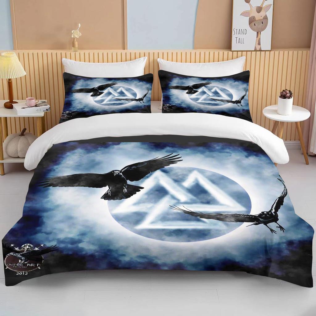 10 Sizes Cartoon Viking Bedding Set Anime Characters Duvet Cover Set 3D Quilt Bed Set Queen King Size Kids Boys Home Textile