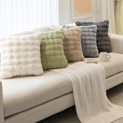 Winter Plush Living Room Pillows Cushion Lumber Support Pillow Light Luxury High-Grade Bay Window Decoration Decoration Couch Pillow