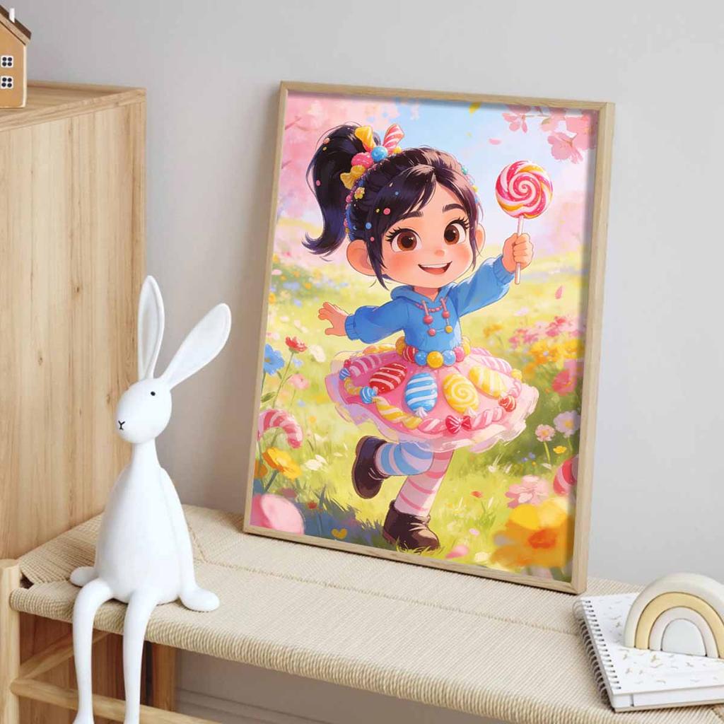 disney vanellope sweet candy lollipop forest diamond painting full diamond art kit handmade diy home decoration gift