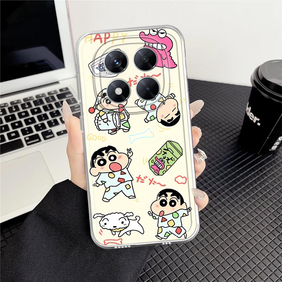 Cute Crayons Shinchan Soft Phone Cover Case for Xiaomi Redmi Note 14 Pro Plus 11 13C 10S 12S 9 10 11S A4 14C 12 Note 13