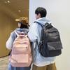 College Style Women's Solid Color Backpack Large Capacity Student School Bag Junior High School Backpack