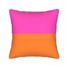 Hot Pink  Orange Painterly Freehand Stripes Throw Pillowcase  Home Accent for Seasonal Decor  Sofa
