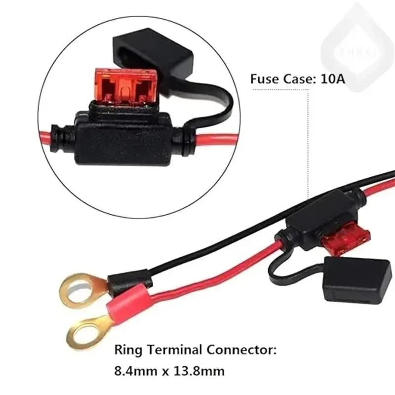 Charger Cable for Motorcycle Battery Terminal To SAE Quick Extension Cord Cable Connector for Battery Charger/Maintainer