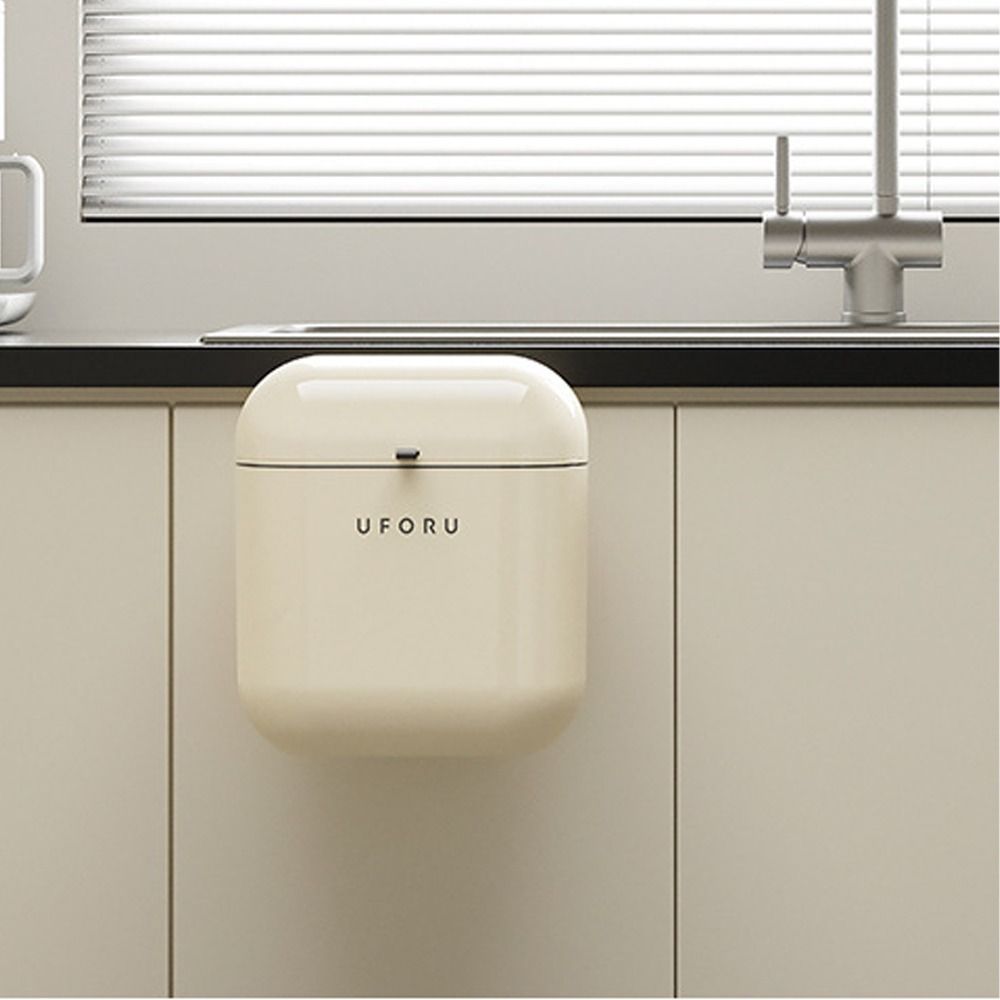 9L/12L Capacity Hanging Trash Can Wall Mounted Waste Bin Space-Saving Wastebasket  Dormitory