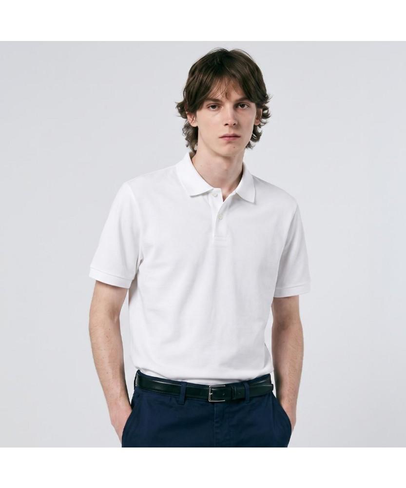 NOTIG Cotton Blend Aerocool Pique T-Shirt White_Oks2T1Ts101A1