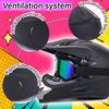 Full Face Motorcycle Helmet with Dual Lens Racing Style DOT Certified Unisex Helmet for Men and Women