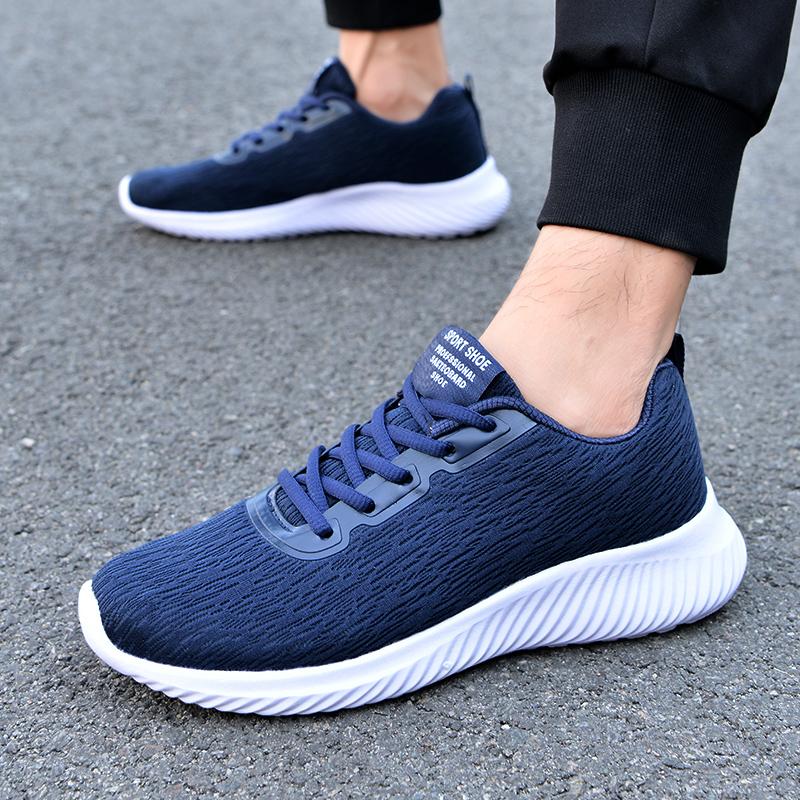 Women Shoes Four Seasons New Large 45 Size Men Mesh Lace Up Sports Shoes Outdoor Non Slip Lightweight Comfortable Running Shoes