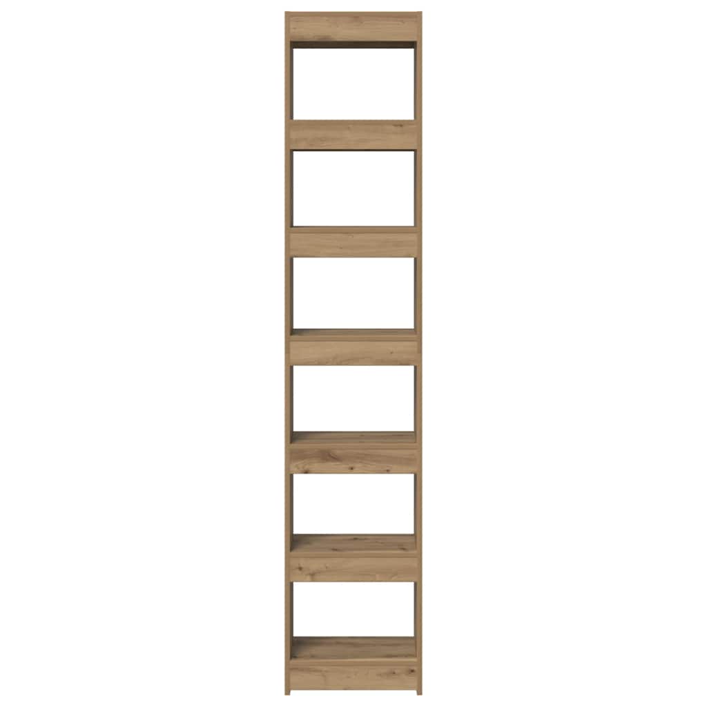 Bookshelf Room Divider Artisan Oak 40 X 30 X 198 Cm