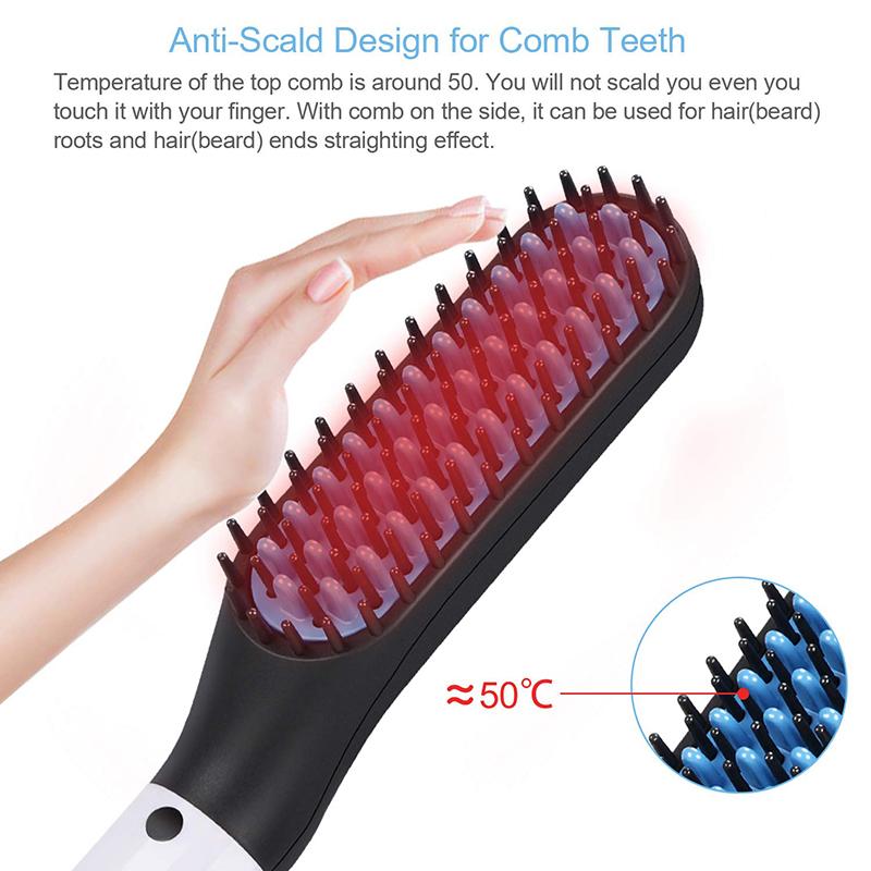 Beauty Products Mans Quick Electric Beard Straightener Comb Brush Professional Heater Electric Hair Flat Iron Hair Straightener