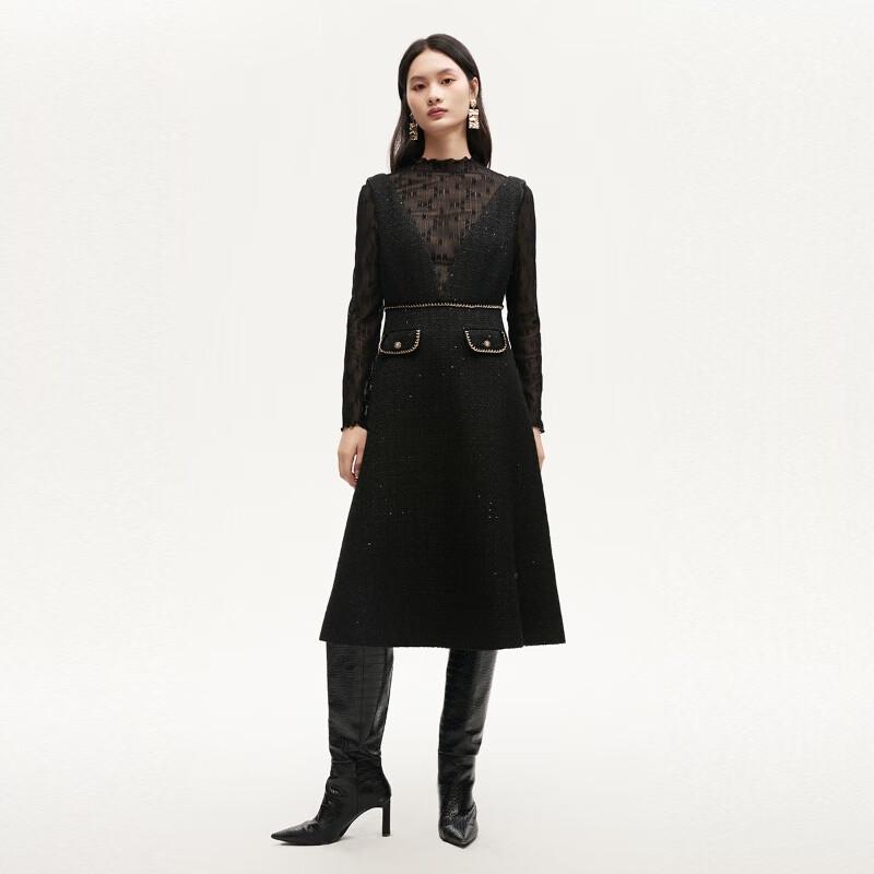 

VEROMODA V-Neck A-Line Little Black Dress S