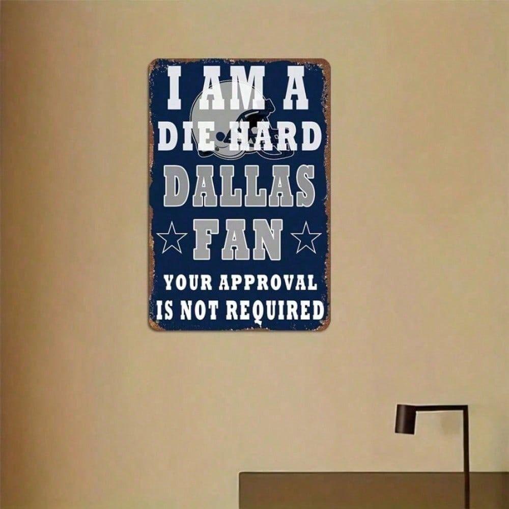 Metal Poster Wall Art Dallas Cowboys Vintage Fan Gift Aluminum Rustproof