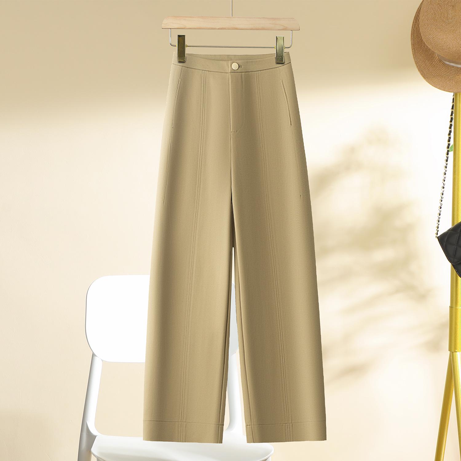 

Women s Spring 2025 High-End Tencel Cotton Wide-Leg High-Waisted Pants - Loose, Slimming, Draped, Versatile, Straight-Leg, Casual Style 26 (Recommended for 85-95 lbs) червоний