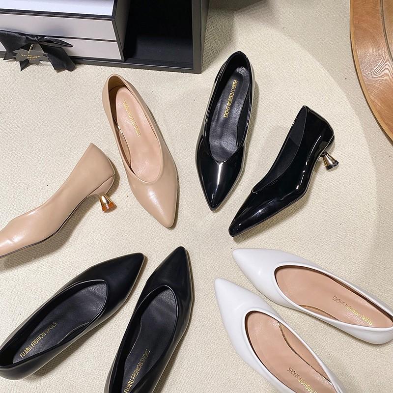 Fashion Stiletto Pointed Toe Single Shoes Women's 2025 Spring New Work Shoes