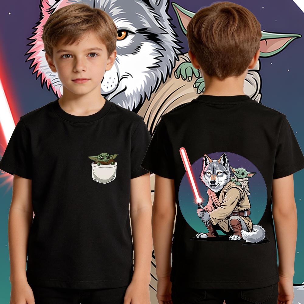 Boys Star Wars Yoda Tshirt Cotton Casual Kids T Shirt Toddler Short Sleeve Summer Clothing for Child
