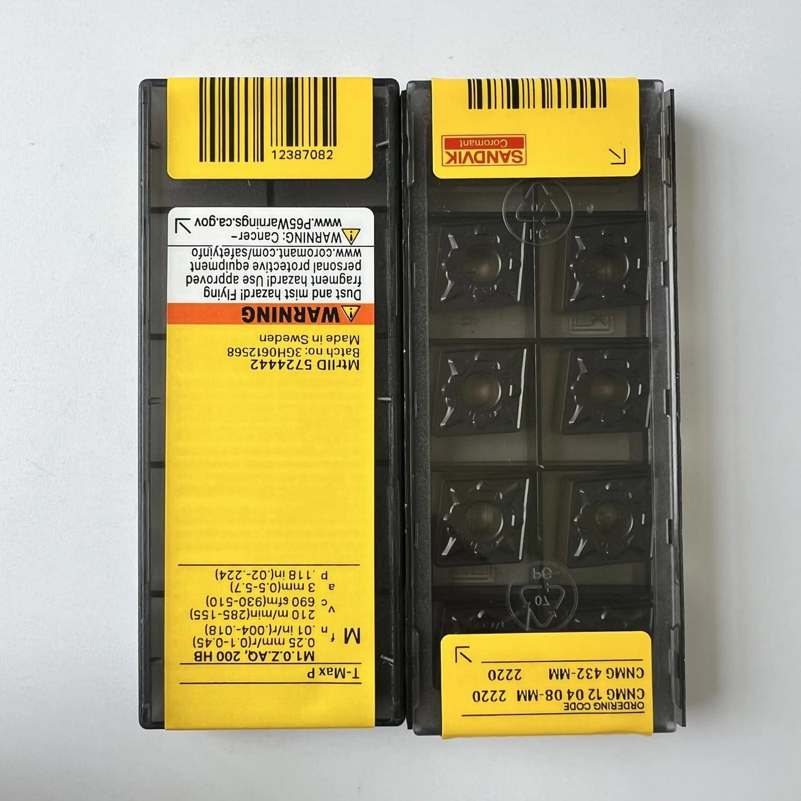 

Original Sandvik / CNMG120408-MM 2220 / CNC lathe carbide blade 10 Pcs