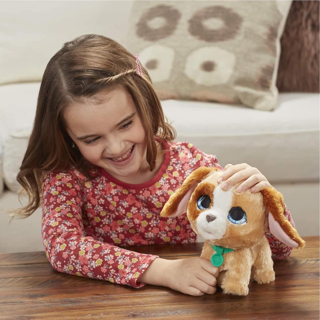 FurReal Walking Puppy, Electric Plush Toy with Barking and Fun Pet Sounds, Hopping, Ages 4 and Up, Walkalots Pup E4780, Authentic Product